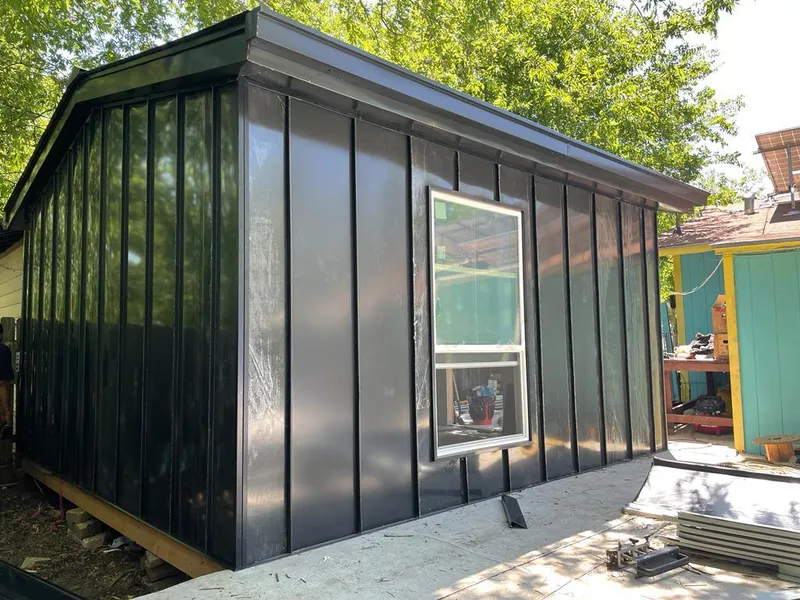 Black standing seam metal wall panels for Metal Roof Installation in Medina